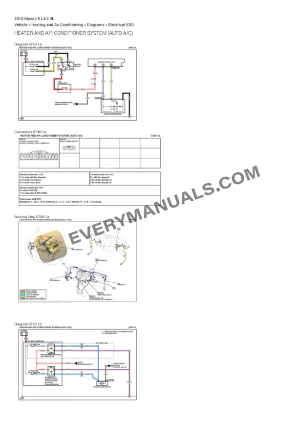Mazda 5 2010 Electrical Diagrams L4-2.3L 7 Mazda 5 2010 Electrical Diagrams L4-2.3L - Image 5