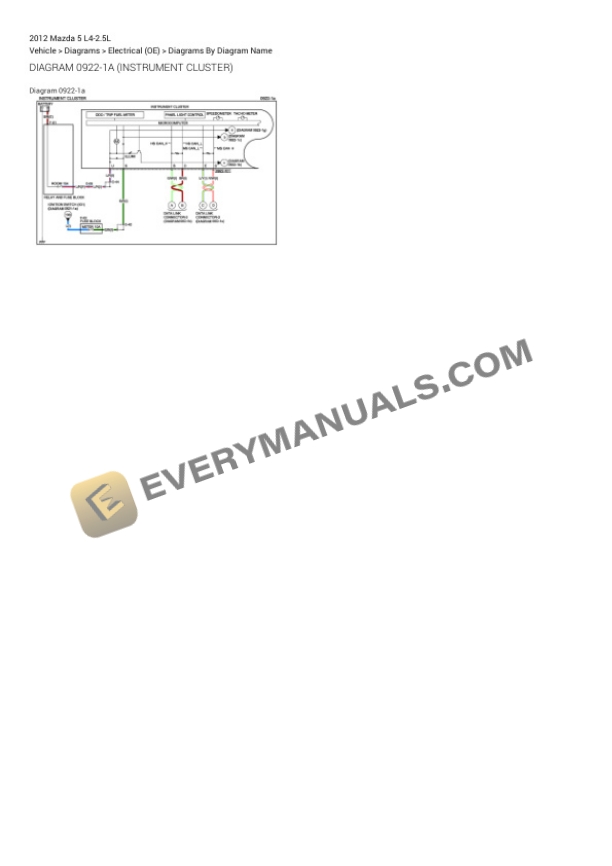 Mazda 5 2012 Electrical Diagrams L4-2.5L 5 Mazda 5 2012 Electrical Diagrams L4-2.5L - Image 3