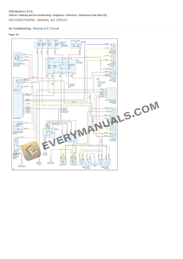 Mazda 6 2003 Electrical Diagrams L4-2.3L 3 Mazda 6 2003 Electrical Diagrams L4-2.3L