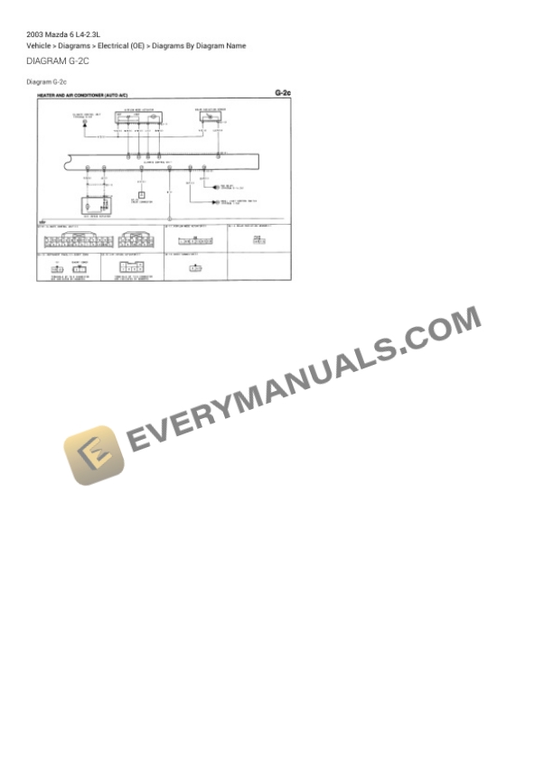 Mazda 6 2003 Electrical Diagrams L4-2.3L 4 Mazda 6 2003 Electrical Diagrams L4-2.3L - Image 2