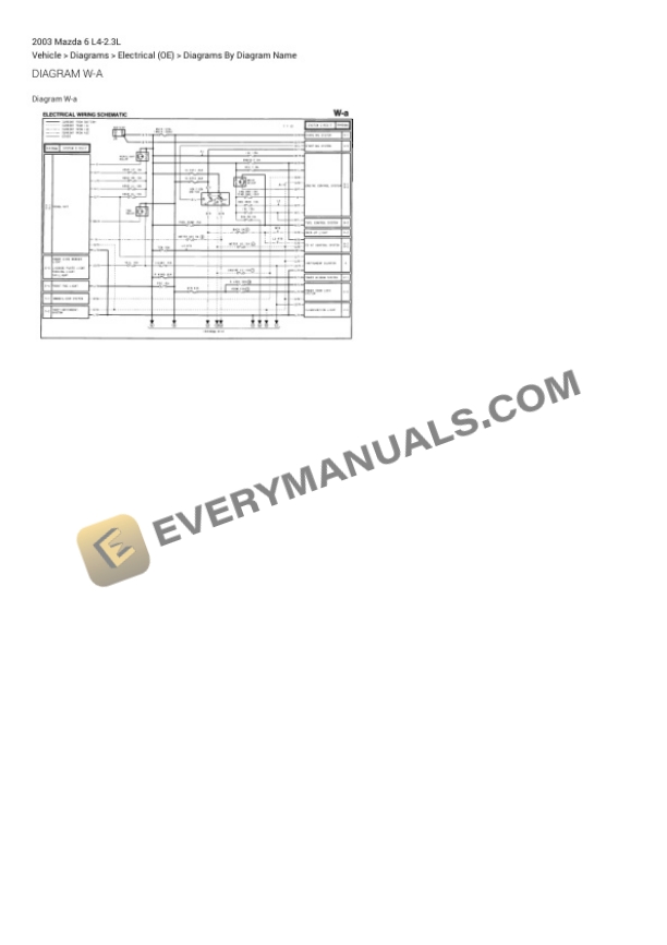 Mazda 6 2003 Electrical Diagrams L4-2.3L 5 Mazda 6 2003 Electrical Diagrams L4-2.3L - Image 3