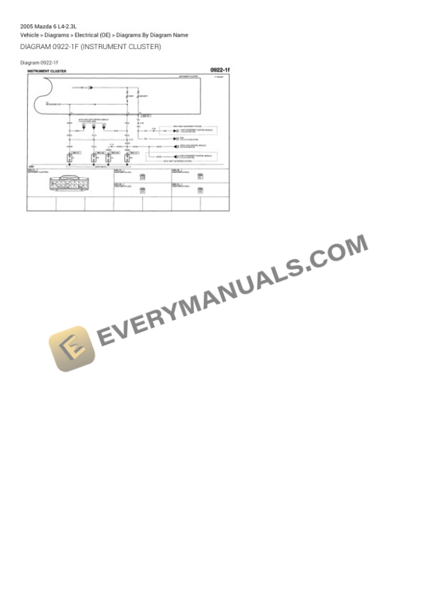 Mazda 6 2005 Electrical Diagrams L4-2.3L 5 Mazda 6 2005 Electrical Diagrams L4-2.3L - Image 3