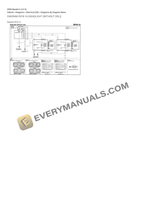 Mazda 6 2006 Electrical Diagrams L4-2.3L 4 Mazda 6 2006 Electrical Diagrams L4-2.3L - Image 2