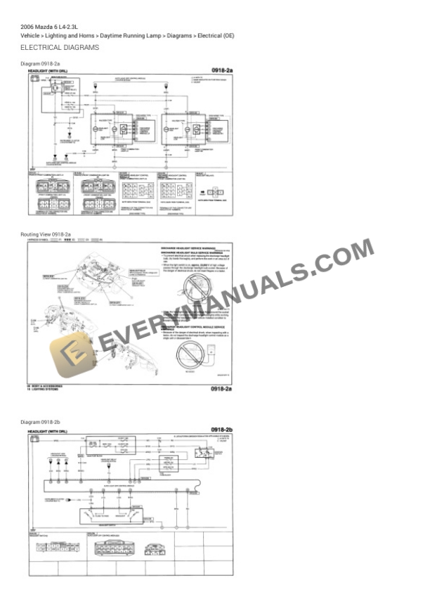 Mazda 6 2006 Electrical Diagrams L4-2.3L 5 Mazda 6 2006 Electrical Diagrams L4-2.3L - Image 3