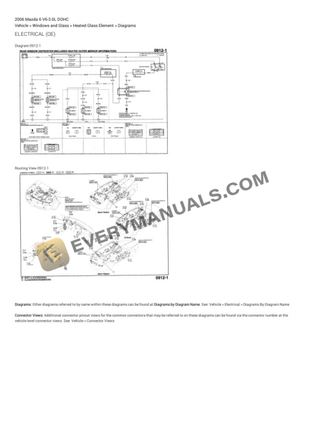 Mazda 6 2006 Electrical Diagrams V6-3.0L DOHC 6 Mazda 6 2006 Electrical Diagrams V6-3.0L DOHC - Image 4