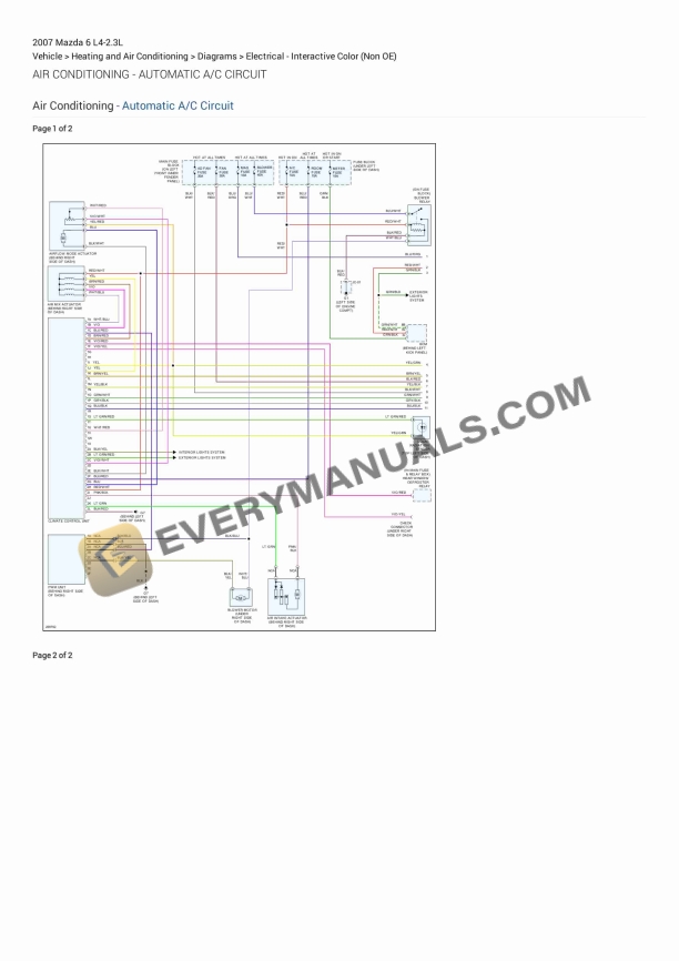 Mazda 6 2007 Electrical Diagrams L4-2.3L 2 mazda 6 2007 electrical diagrams l4 23l 1