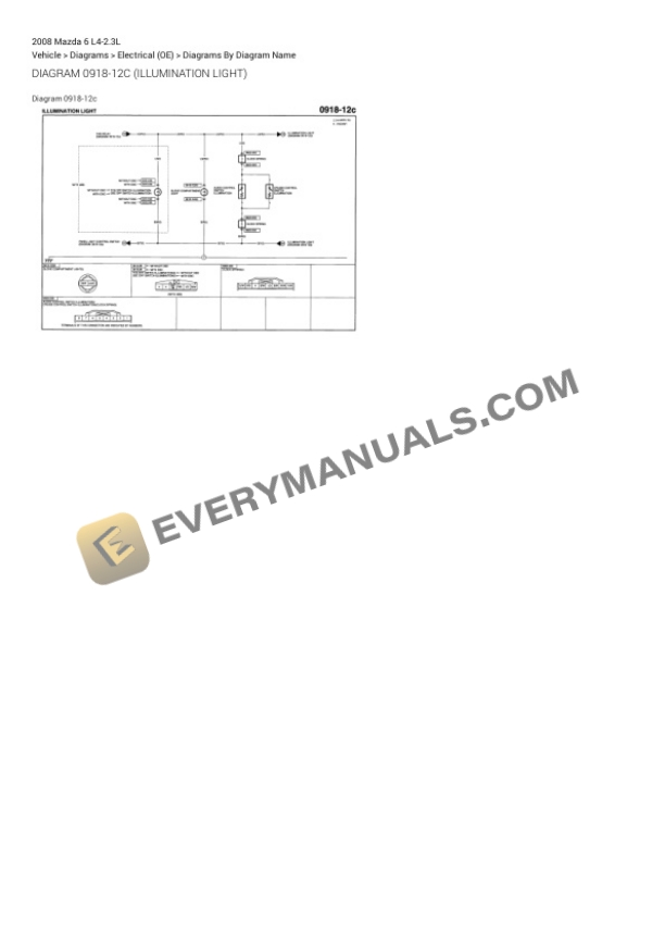 Mazda 6 2008 Electrical Diagrams L4-2.3L 4 Mazda 6 2008 Electrical Diagrams L4-2.3L - Image 2