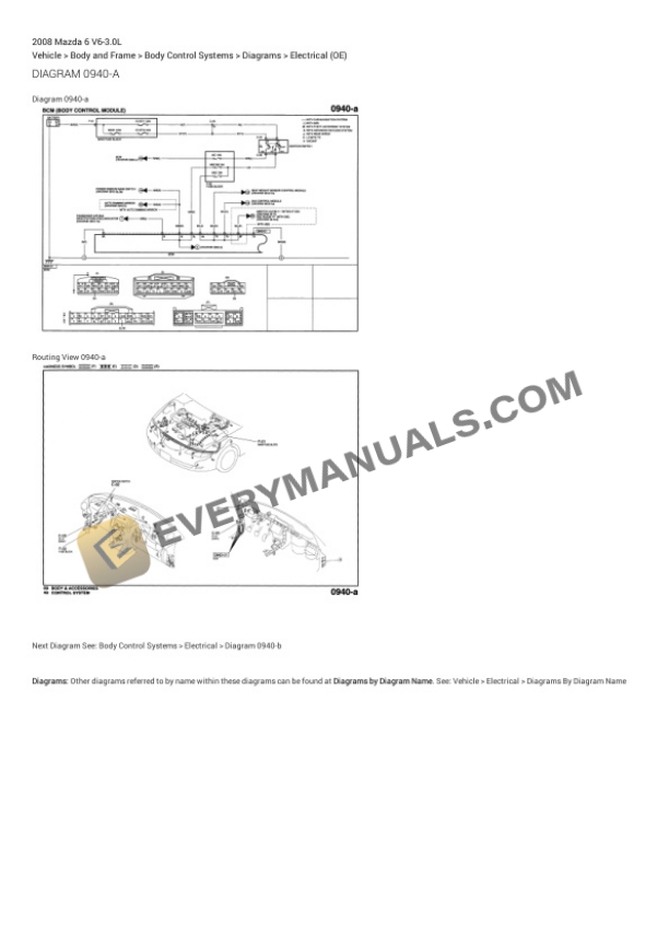 Mazda 6 2008 Electrical Diagrams V6-3.0L 5 Mazda 6 2008 Electrical Diagrams V6-3.0L - Image 3