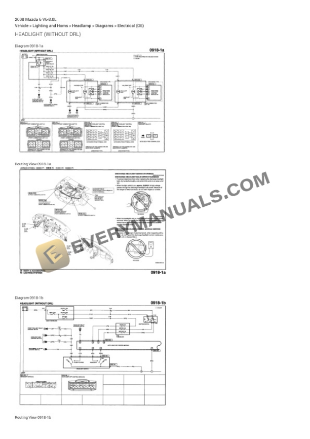 Mazda 6 2008 Electrical Diagrams V6-3.0L 6 Mazda 6 2008 Electrical Diagrams V6-3.0L - Image 4
