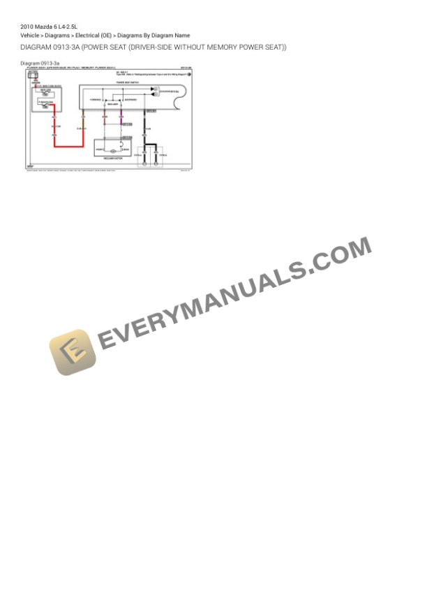 Mazda 6 2010 Electrical Diagrams L4-2.5L 4 Mazda 6 2010 Electrical Diagrams L4-2.5L - Image 2