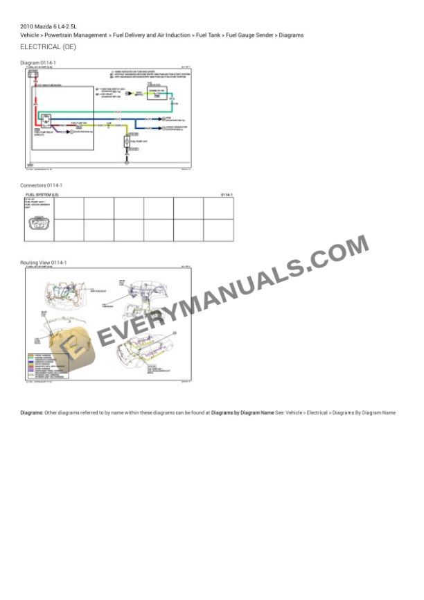 Mazda 6 2010 Electrical Diagrams L4-2.5L 6 Mazda 6 2010 Electrical Diagrams L4-2.5L - Image 4