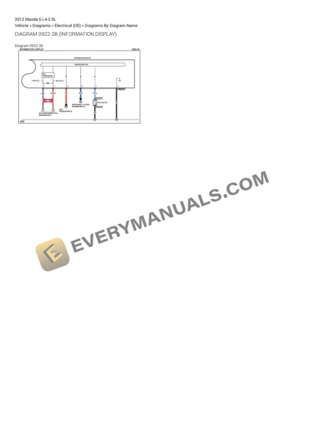 Mazda 6 2012 Electrical Diagrams L4-2.5L 5 Mazda 6 2012 Electrical Diagrams L4-2.5L - Image 3