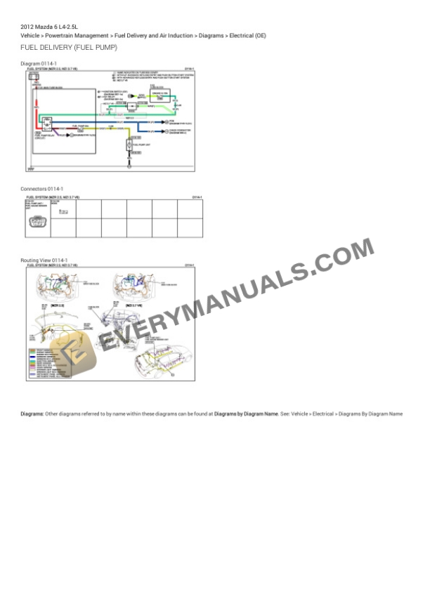Mazda 6 2012 Electrical Diagrams L4-2.5L 6 Mazda 6 2012 Electrical Diagrams L4-2.5L - Image 4