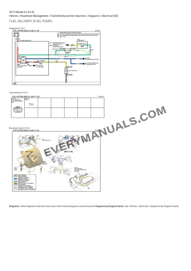 Mazda 6 2013 Electrical Diagrams L4-2.5L 6 Mazda 6 2013 Electrical Diagrams L4-2.5L - Image 4
