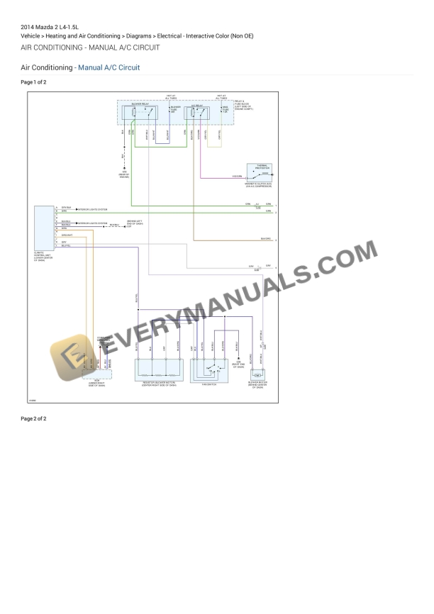 Mazda 6 2018 Electrical Diagrams L4-2.5L (SKYACTIV-G)
