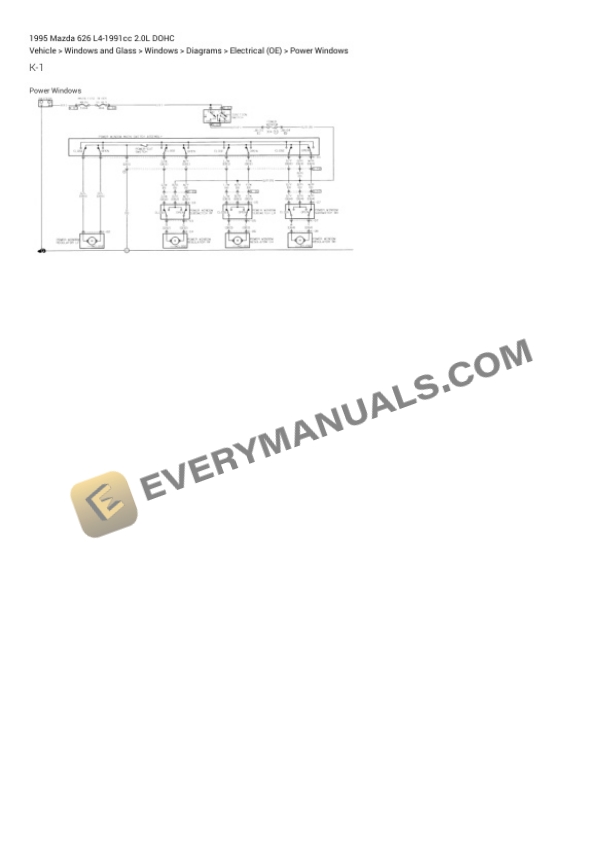 Mazda 626 1995 Electrical Diagrams L4-1991cc 2.0L DOHC 6 Mazda 626 1995 Electrical Diagrams L4-1991cc 2.0L DOHC - Image 4