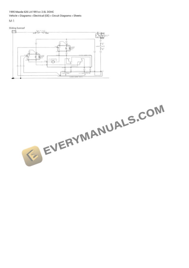 Mazda 626 1995 Electrical Diagrams L4-1991cc 2.0L DOHC 7 Mazda 626 1995 Electrical Diagrams L4-1991cc 2.0L DOHC - Image 5