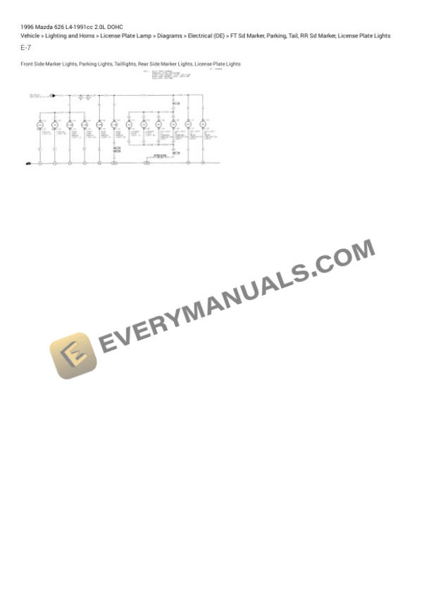 Mazda 626 1996 Electrical Diagrams L4-1991cc 2.0L DOHC 4 Mazda 626 1996 Electrical Diagrams L4-1991cc 2.0L DOHC - Image 2