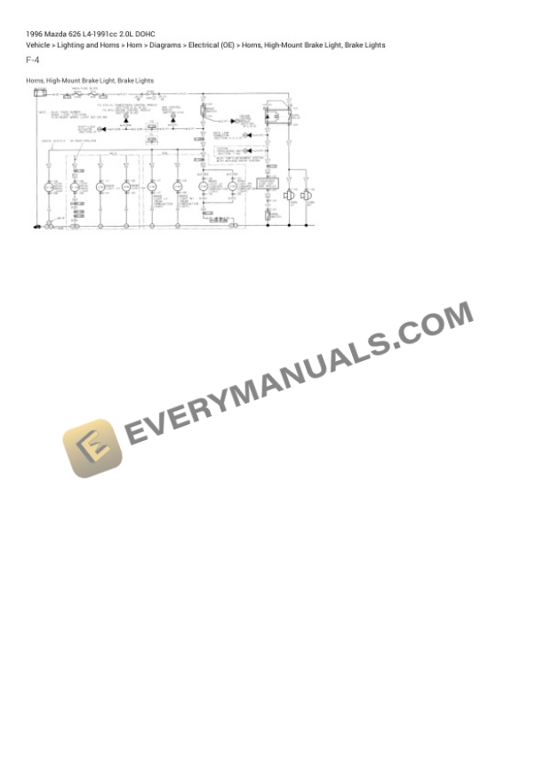 Mazda 626 1996 Electrical Diagrams L4-1991cc 2.0L DOHC 5 Mazda 626 1996 Electrical Diagrams L4-1991cc 2.0L DOHC - Image 3