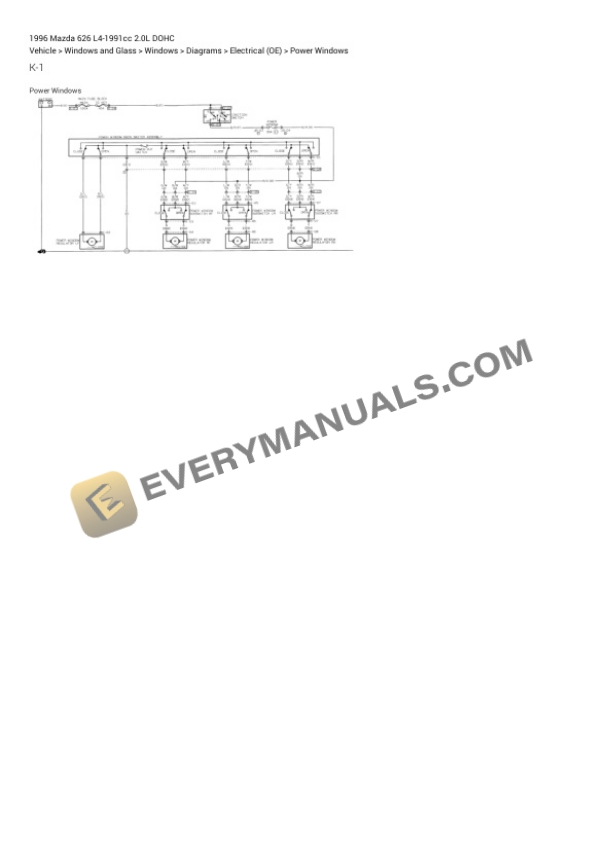 Mazda 626 1996 Electrical Diagrams L4-1991cc 2.0L DOHC 7 Mazda 626 1996 Electrical Diagrams L4-1991cc 2.0L DOHC - Image 5