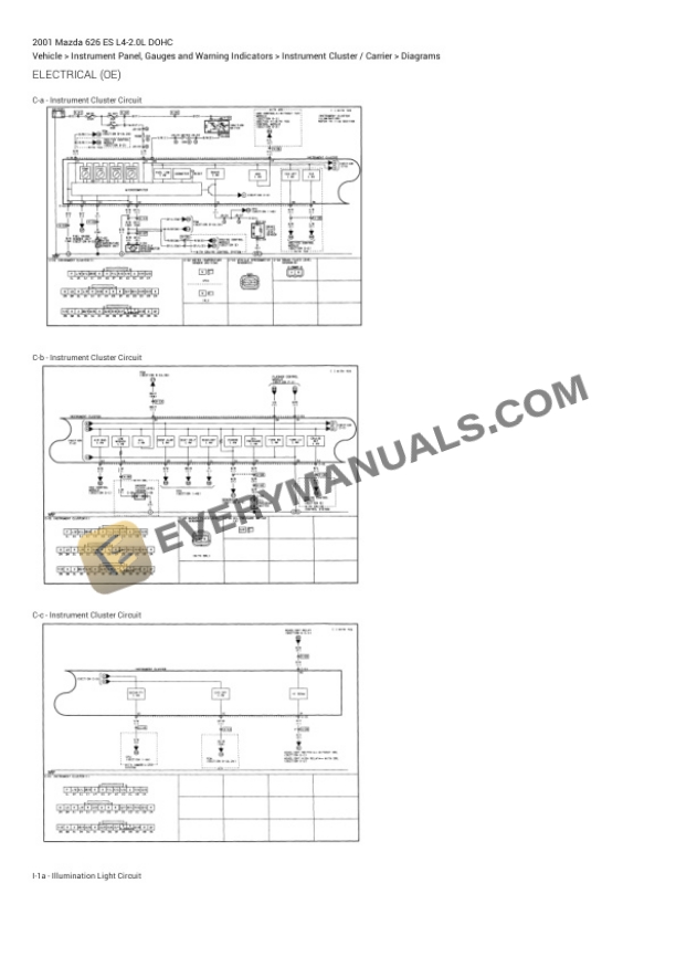 Mazda 626 ES 2001 Electrical Diagrams L4-2.0L DOHC 5 Mazda 626 ES 2001 Electrical Diagrams L4-2.0L DOHC - Image 3