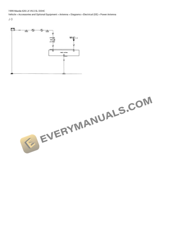Mazda 626 LX 1999 Electrical Diagrams V6-2.5L DOHC 7 Mazda 626 LX 1999 Electrical Diagrams V6-2.5L DOHC - Image 5