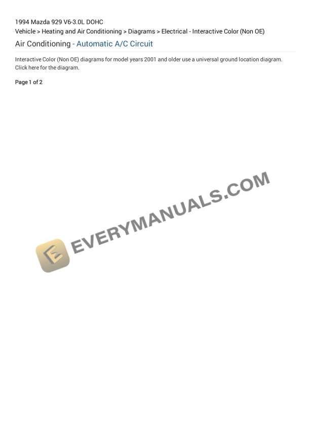 mazda 929 1994 electrical diagrams v6 30l dohc 1
