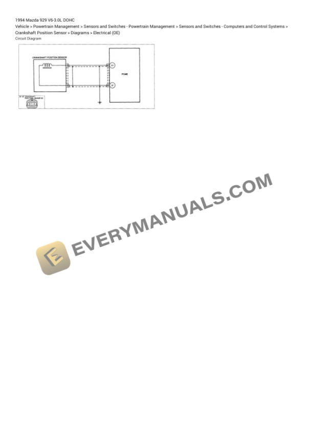 Mazda 929 1994 Electrical Diagrams V6-3.0L DOHC 4 Mazda 929 1994 Electrical Diagrams V6-3.0L DOHC - Image 2