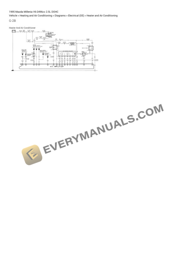 Mazda Millenia 1995 Electrical Diagrams V6-2496cc 2.5L DOHC 5 Mazda Millenia 1995 Electrical Diagrams V6-2496cc 2.5L DOHC - Image 3