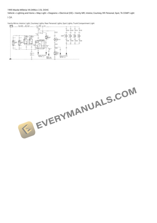 Mazda Millenia 1995 Electrical Diagrams V6-2496cc 2.5L DOHC 6 Mazda Millenia 1995 Electrical Diagrams V6-2496cc 2.5L DOHC - Image 4
