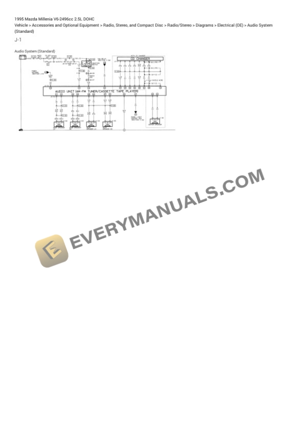 Mazda Millenia 1995 Electrical Diagrams V6-2496cc 2.5L DOHC 7 Mazda Millenia 1995 Electrical Diagrams V6-2496cc 2.5L DOHC - Image 5