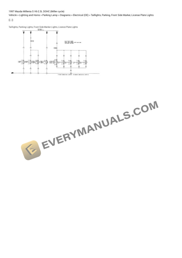 Mazda Millenia S 1997 Electrical Diagrams V6-2.3L DOHC (Miller cycle) 4 Mazda Millenia S 1997 Electrical Diagrams V6-2.3L DOHC (Miller cycle) - Image 2