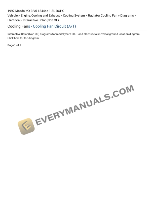 mazda mx 3 1992 electrical diagrams v6 1844cc 18l dohc 1