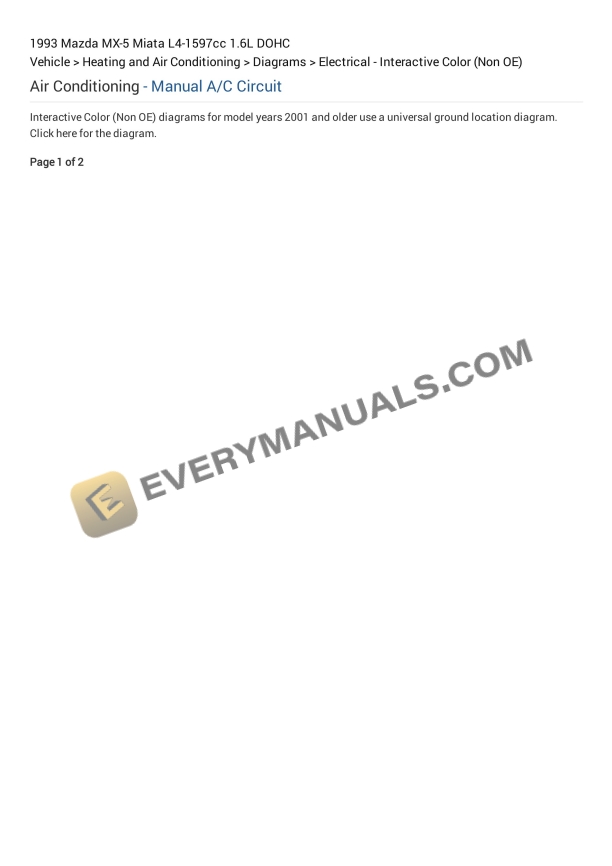 mazda mx 5 miata 1993 electrical diagrams l4 1597cc 16l dohc 1