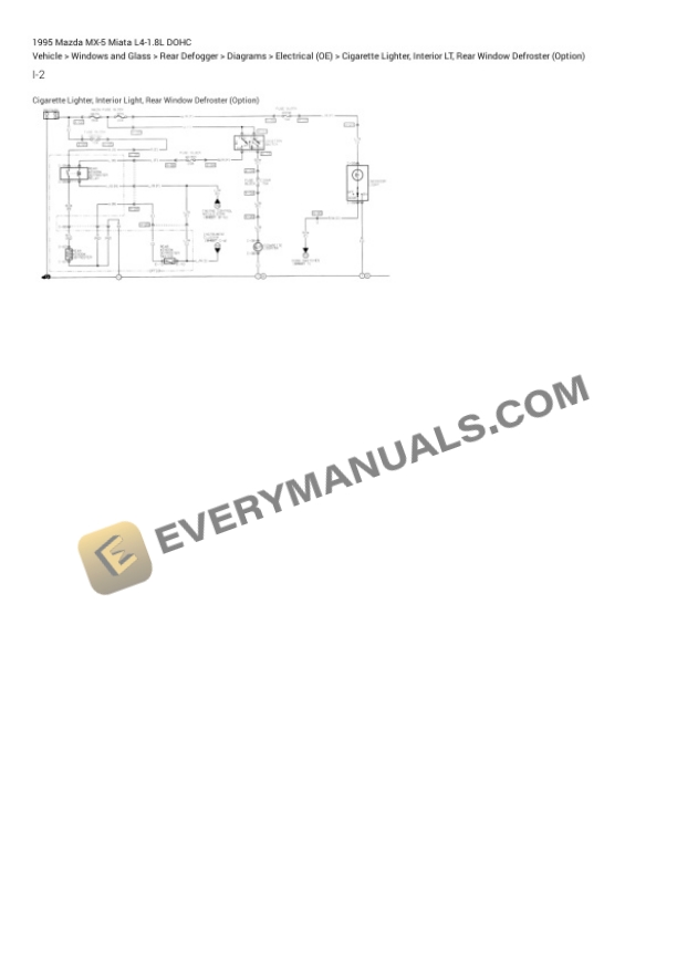 Mazda MX-5 Miata 1995 Electrical Diagrams L4-1.8L DOHC 6 Mazda MX-5 Miata 1995 Electrical Diagrams L4-1.8L DOHC - Image 4