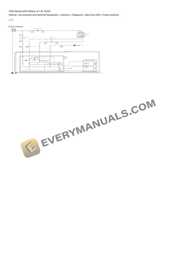 Mazda MX-5 Miata 1995 Electrical Diagrams L4-1.8L DOHC 7 Mazda MX-5 Miata 1995 Electrical Diagrams L4-1.8L DOHC - Image 5