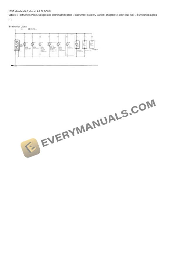 Mazda MX-5 Miata 1997 Electrical Diagrams L4-1.8L DOHC 6 Mazda MX-5 Miata 1997 Electrical Diagrams L4-1.8L DOHC - Image 4