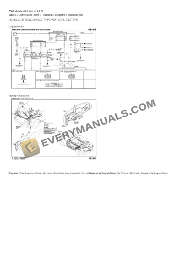 Mazda MX-5 Miata 2008 Electrical Diagrams L4-2.0L 6 Mazda MX-5 Miata 2008 Electrical Diagrams L4-2.0L - Image 4
