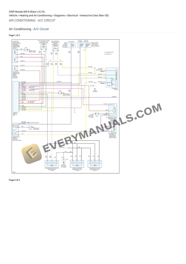 mazda mx 5 miata 2009 electrical diagrams l4 20l 1
