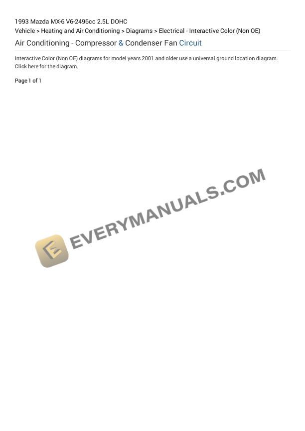 mazda mx 6 1993 electrical diagrams v6 2496cc 25l dohc 1