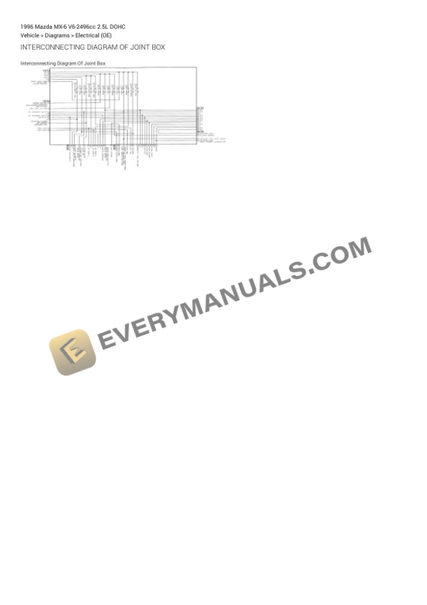 Mazda MX-6 1996 Electrical Diagrams V6-2496cc 2.5L DOHC 7 Mazda MX-6 1996 Electrical Diagrams V6-2496cc 2.5L DOHC - Image 5