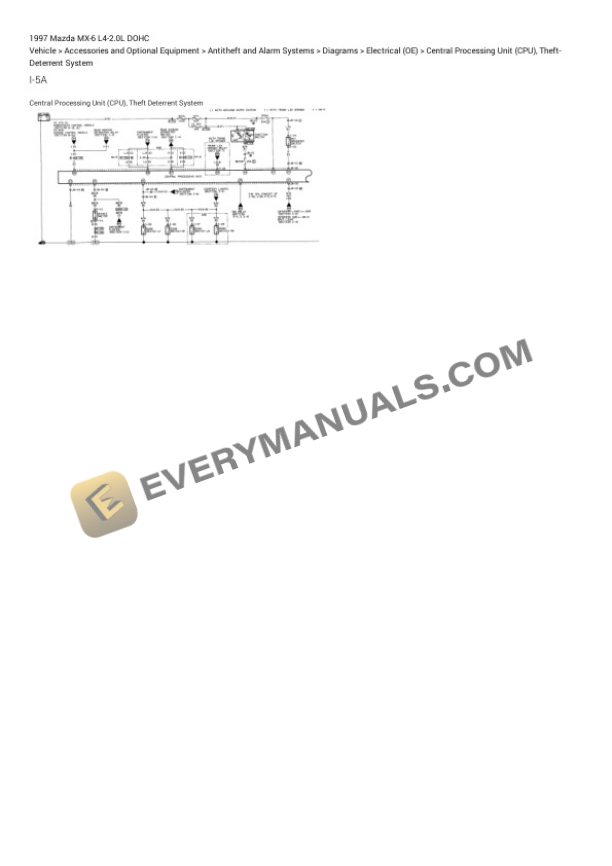 Mazda MX-6 1997 Electrical Diagrams L4-2.0L DOHC 6 Mazda MX-6 1997 Electrical Diagrams L4-2.0L DOHC - Image 4
