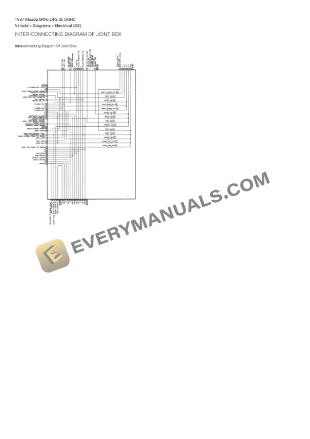 Mazda MX-6 1997 Electrical Diagrams L4-2.0L DOHC 7 Mazda MX-6 1997 Electrical Diagrams L4-2.0L DOHC - Image 5