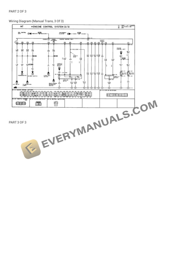 Mazda Protege 1993 Electrical Diagrams L4-1839cc 1.8L SOHC 5 Mazda Protege 1993 Electrical Diagrams L4-1839cc 1.8L SOHC - Image 3