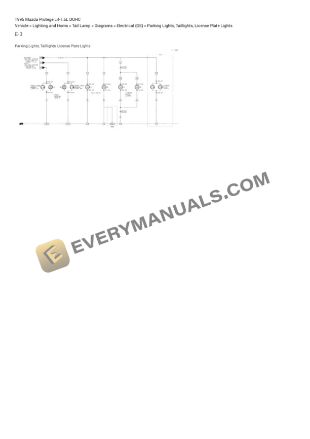 Mazda Protege 1995 Electrical Diagrams L4-1.5L DOHC 4 Mazda Protege 1995 Electrical Diagrams L4-1.5L DOHC - Image 2