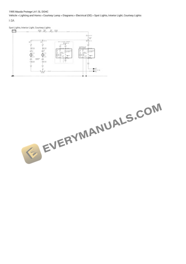 Mazda Protege 1995 Electrical Diagrams L4-1.5L DOHC 6 Mazda Protege 1995 Electrical Diagrams L4-1.5L DOHC - Image 4