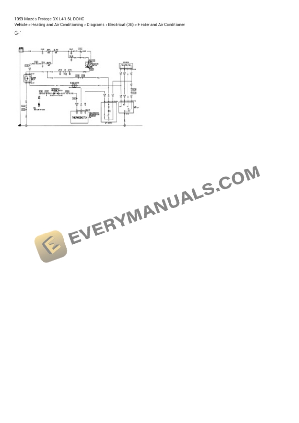 Mazda Protege DX 1999 Electrical Diagrams L4-1.6L DOHC 5 Mazda Protege DX 1999 Electrical Diagrams L4-1.6L DOHC - Image 3