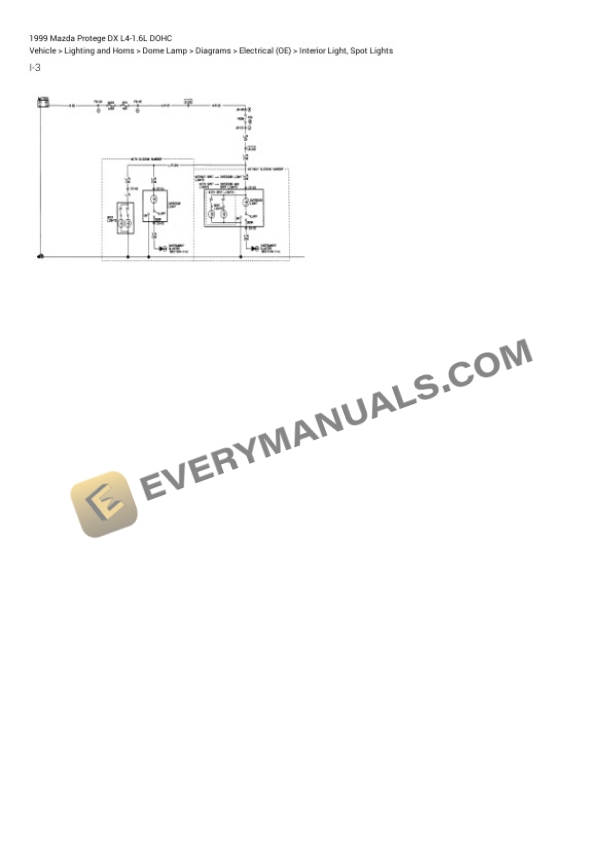 Mazda Protege DX 1999 Electrical Diagrams L4-1.6L DOHC 6 Mazda Protege DX 1999 Electrical Diagrams L4-1.6L DOHC - Image 4