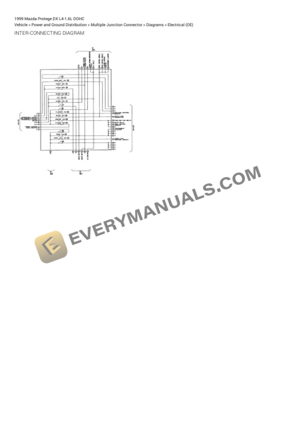 Mazda Protege DX 1999 Electrical Diagrams L4-1.6L DOHC 7 Mazda Protege DX 1999 Electrical Diagrams L4-1.6L DOHC - Image 5