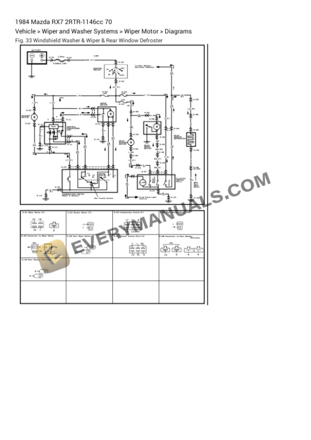 Mazda RX7 1984 Electrical Diagrams 2RTR-1146cc 70 7 Mazda RX7 1984 Electrical Diagrams 2RTR-1146cc 70 - Image 5